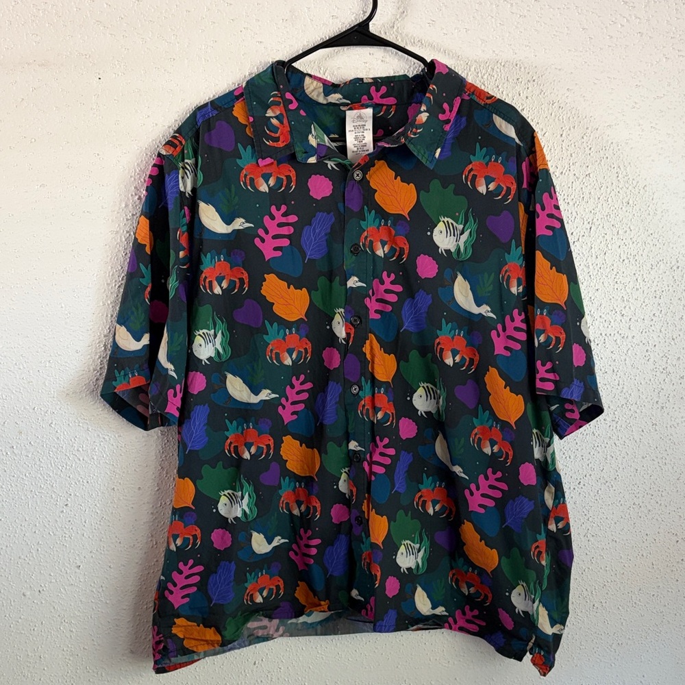 Disney Men's Shirt Little Mermaid Ocean Design